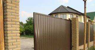 Купить откатные ворота из профнастила Михайловка, цена от 1747 руб.